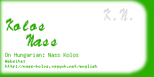 kolos nass business card
